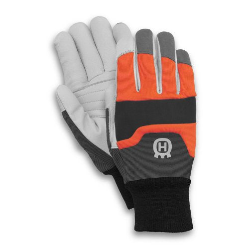 Husqvarna Functional Saw Protection Gloves, Large - style: Gray/Orange/Black Large