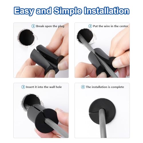 ELFCULB Starlink Cable Routing Kit,Starlink Wall Grommet for 1" Wall Hole,Starlink Cable Feed Through Bushings,Wall Bushing for Starlink Ethernet Cable,Starlink Accessories - size: 2 PCS