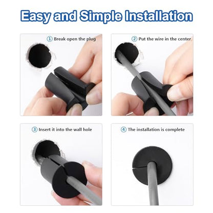 ELFCULB Starlink Cable Routing Kit,Starlink Wall Grommet for 1" Wall Hole,Starlink Cable Feed Through Bushings,Wall Bushing for Starlink Ethernet Cable,Starlink Accessories - size: 2 PCS