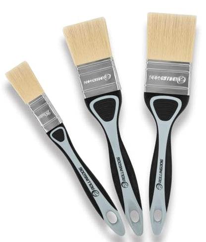 ROLLINGDOG Paint Brush Set - Soft Paint Brush for Walls,Smooth Surfaces,Furniture,DIY Detail Painting (3 PC Pack, 20mm, 40mm, 50mm) - color: Soft Paint Brush Set 20mm 40mm 50mm