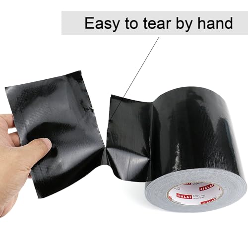 Wide Duct Tape, Industrial Grade 30Yards (90 ft) Wide Tape 8'' Duct, 9 Mil Heavy-Duty, Waterproof, Strong, Flexible, No Residue, for Crafts & Home Improvement (Black, 8'' x 90ft) - color: Black, size: 8'' x 90ft