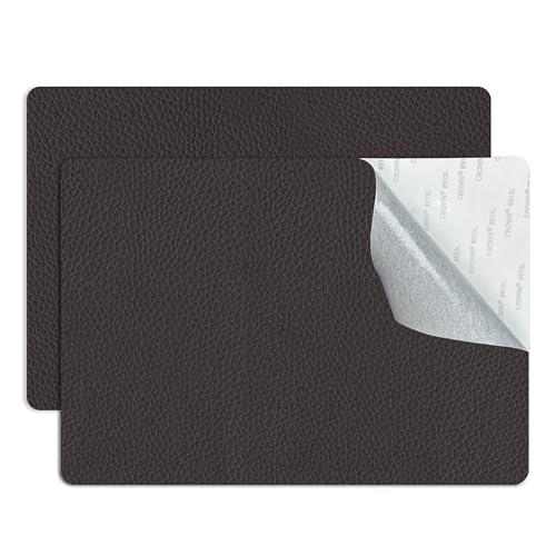 Self Adhesive Leather Repair Patch,8x12 inch Vinyl Repair Kit,Leather Repair Kit for Furniture,Car Seat,Couch,Office Chair,2 Pcs Coffee - color: Coffee, size: 8*12inch