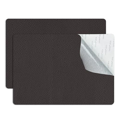 Self Adhesive Leather Repair Patch,8x12 inch Vinyl Repair Kit,Leather Repair Kit for Furniture,Car Seat,Couch,Office Chair,2 Pcs Coffee - color: Coffee, size: 8*12inch