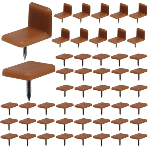 60 Pcs Tack-in Drawer Glides and Slides, Square & L Shape Plastic Drawer Stoppers Repair Parts for Making The Drawers Slide Smoothly and Evenly - size: 60 Pcs, style: Square & L Shape
