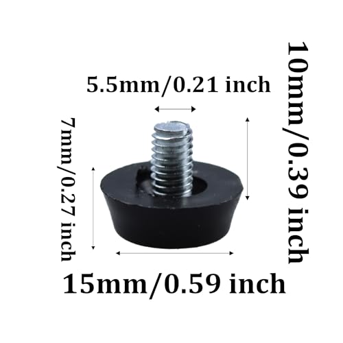 16Pcs M6x10mm Thread Adjustable Furniture Levelers, Screw-in Metal Glide Feet, Floor Leveling for Tables, Chairs, Cabinets, Patio Furniture, Workbench Legs