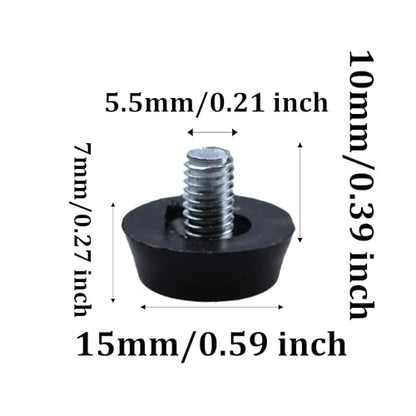 16Pcs M6x10mm Thread Adjustable Furniture Levelers, Screw-in Metal Glide Feet, Floor Leveling for Tables, Chairs, Cabinets, Patio Furniture, Workbench Legs