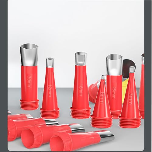 30 Pcs Caulk Finisher Kit Stainless Steel Caulking Nozzle Tips Reusable Caulking Tool Kit with Connection Bases