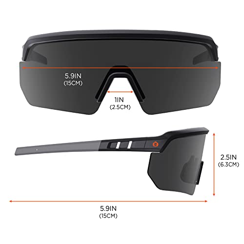 Ergodyne Skullerz Aegir Safety Glasses, ANSI Z87.1+ - color: Smoke Lens