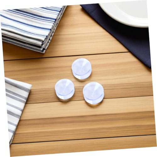 STOBOK 16pcs Table Top Bumper: Anti Slide and Scratch 30 Mm Transparent Non-Adhesive Rubber Pads for Table Top Spacer to Avoid The Movement of Glass - size: 3.00X3.00X1.00CM
