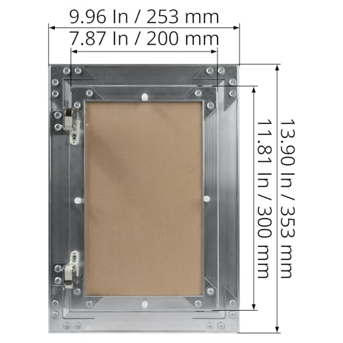 8" x 12" Waterproof Drywall Access Panel, Tileable and Paintable Ceiling and Wall Access Panel for Drywall, Wire Cover for Wall Covering Panels, Push to Open, Flush-Mount Wall Hole Cover - size: 8" X 12"