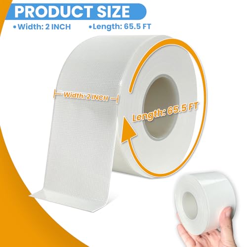 White Window Weather Sealing Tape,Window Draft Isolation Sealing Film Tape,Window AC Seal Air Conditioner Sealing Tape No Residue, Self Adhesive for Keep Out Cold Air Dust Rain, Waterproof - color: White, size: 2 Inch x 65 FT