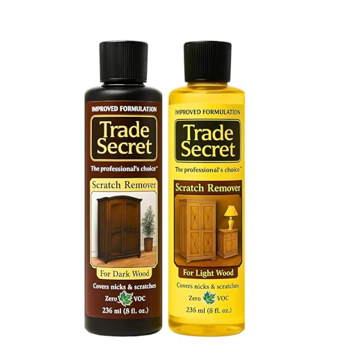 Trade Secret Scratch Concealer for Real Wood Furniture and Floor Cover Nicks and Scratches on Wood Surfaces, Hides Minor Defects (Light and Dark) - color: Light and Dark