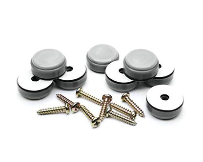 GorillaGlides CB253 1 Inch Chair Sliders/Furniture Glide Floor Protectors (Set of 8 Glides) Self-Adhesive Screw-On Glides, for Sliding on Hard Surface Floors and Low-Pile Carpet, Round - size: 1 Inch - 8 Pack