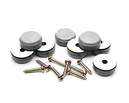 GorillaGlides CB253 1 Inch Chair Sliders/Furniture Glide Floor Protectors (Set of 8 Glides) Self-Adhesive Screw-On Glides, for Sliding on Hard Surface Floors and Low-Pile Carpet, Round - size: 1 Inch - 8 Pack