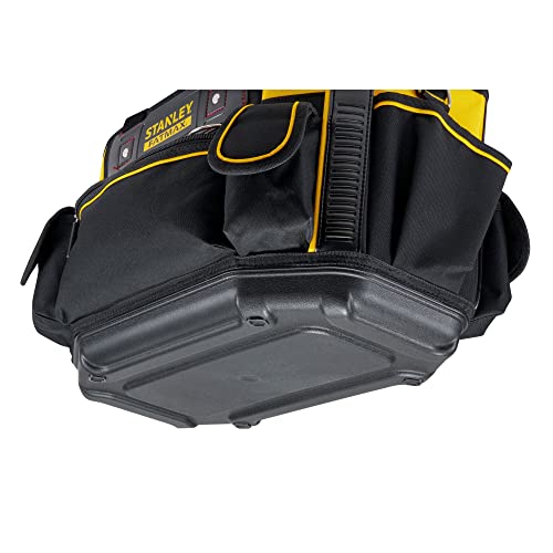 STANLEY FATMAX Round Top Rigid Tool Bag, 18", Quick Tool Access with Wide Opening Zip Design, Multiple Internal and External Pockets, Carry Handle and Shoulder Strap, 20kg Load Capacity, FMST1-70749