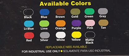 Enamel Paint Markers MPD-15 | GRAY - 1 Pack | Permanent Marks on Metal, Glass, Rubber, Plastic & more, Waterproof UV Resistant - color: Gray