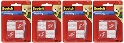 Scotch Removable Mounting Squares, 1 in x 1 in, 64 Count, Double-Sided Foam Tape for Damage-Free Wall Mounting