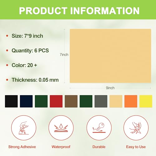 TIANLDD Waterproof Repair Tape for Boat Covers,Tents,Tarp,RV Awning，Fabric Repair Tape(Khaki) - color: Khaki, size: Nylon-7 in x 9 in