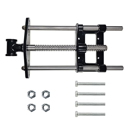 HFS(R) 9 Inch Woodworking Bench Vise, Heavy Duty Front Screw Vise for Workbench Chrome plating Leg Vise Hardware Woodworking with Mounting Screws - size: 9"
