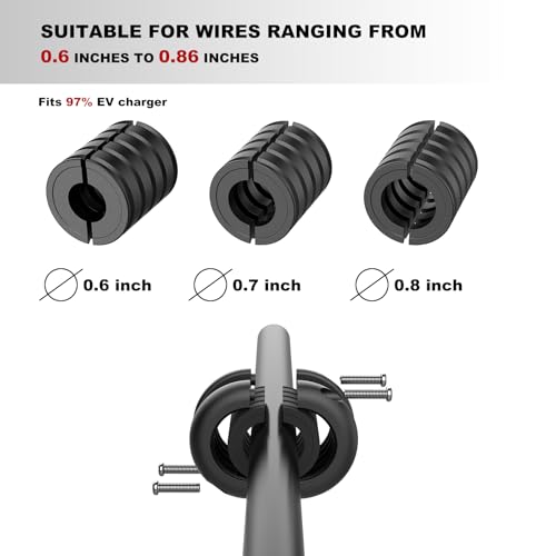 EV Charger Cable Retractor Ceiling Mount, 11.5ft Self-Locking Retractable Cord Reel for EV Charging Cables, Automatic Cable Organizer Compatible with Most Electric Vehicles