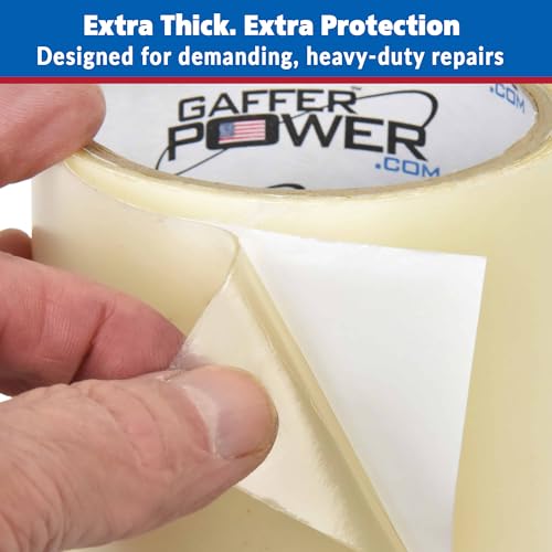 Gaffer Power Clear Butyl Seal Tape 4” x 5 FT – Transparent Waterproof Leak Repair Tape for Roof, Gutters, Pipes & RV – Heavy Duty, Flexible, Weatherproof, Made in USA - color: Clear 4 Inch