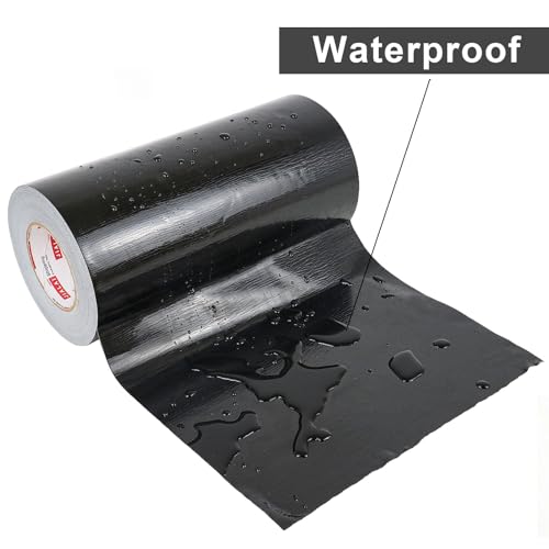JIALAI HOME 12" Black Duct Tape, Industrial Grade 12 inches x 55 Yards (164 ft) Wide Tape Duct, 9 Mil Heavy-Duty, Waterproof, Strong, Flexible, No Residue, for Crafts & Home Improvement - color: Black