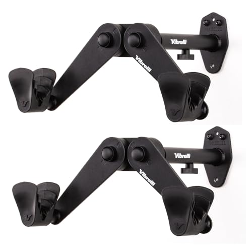 Vibrelli Bike Wall Mount - Horizontal Storage Rack for Hanging Bicycles in Home or Garage - Adjustable Bike Hanger, Holder - Wall Bike Rack Hooks for Bicycles - Mountain, Road, Hybrid - size: 2 PACK