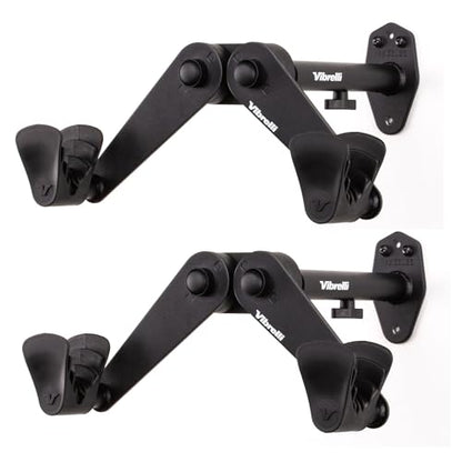 Vibrelli Bike Wall Mount - Horizontal Storage Rack for Hanging Bicycles in Home or Garage - Adjustable Bike Hanger, Holder - Wall Bike Rack Hooks for Bicycles - Mountain, Road, Hybrid - size: 2 PACK