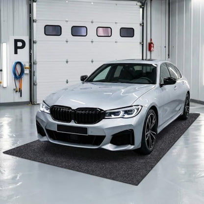 Garage Floor Protection Mat (8'2" x 9'8") Suitable for garages, it Prevents Slipping on the Bottom of Cars, Prevents Oil spillage, is Waterproof, Stain-Resistant, and Protects the Floor Surface. - size: 8'2" x 9'8"