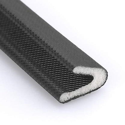 Weather Stripping for Door/Windows X 18 Feet Long, V Shape Adhesive Weather Strip Door Frame/Windows Frame Seal PU Foam Strip Weather Seal Door Insulation Anti Collision Soundproof (Black)