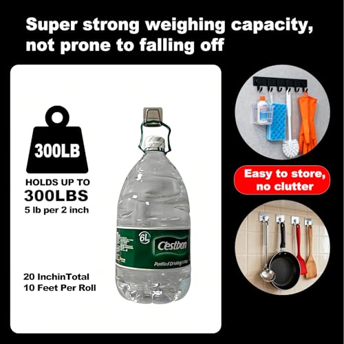 【1 Rolls】 Double Sided Tape Heavy Duty, Nano Clear Mounting Tape, Picture Hanging Poster Carpet Tape for Walls, Dorm Office School Outdoor, Removable Adhesive（9.85FTx1.2in - size: 9.85 Feet