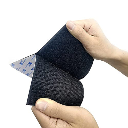 Hook and Loop Tape 4in x 8in 6 Pairs, Slef Adhesive Interlocking Strip, Mounting Tape Heavy Duty Adhesion, Picture Hanging Strips Fastener, Double Sided Carpet & Rug Fixation - size: 6pairs 4in X 8in