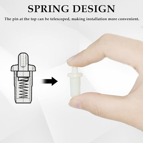 Aifeier ET 8 Pieces Cabinet Door Repair Pins Damper Replacement Repair Pins Blinds Spring Loaded Furniture Fittings Door Spring Parts, White - color: White-Plastic