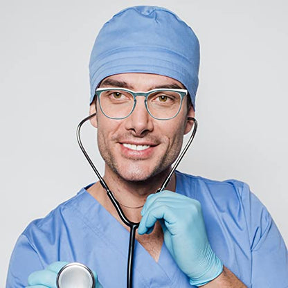 Safety Glasses for Men Women Nurses Anti Fog Stylish Fashion Comfortable Goggles with Side Shields Eye Protection for Adult - color: Dark Blue