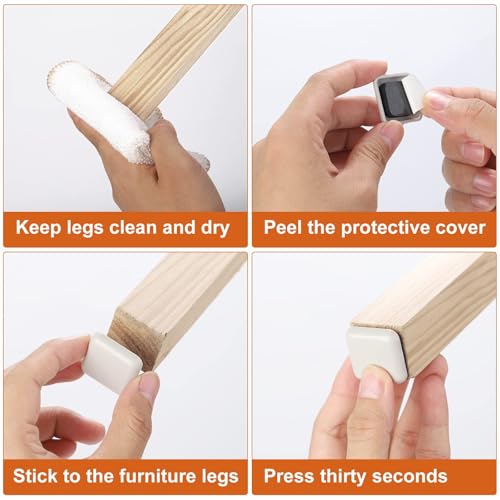 20pcs 2" Self-Stick Furniture Sliders,Square Small Furniture Sliders for Carpet,Furniture Moving Glides for Furniture-Adhesive Carpet Sliders - size: 20 pcs 2" Small Square Self-Stick