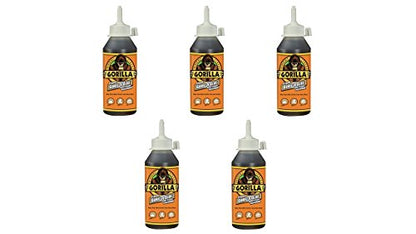 Gorilla Original Gorilla Glue, Brown, Waterproof Polyurethane Glue, 8 Ounce - Expands Into Materials, All Purpose (Pack of 5) - size: 8 Ounce (Pack of 5)