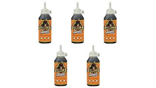Gorilla Original Gorilla Glue, Brown, Waterproof Polyurethane Glue, 8 Ounce - Expands Into Materials, All Purpose (Pack of 5) - size: 8 Ounce (Pack of 5)