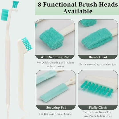 8-Piece Small Cleaning Brush Set for Tight Spaces, Mini Crevice Brushes for Household Use, Ideal for Humidifiers, Cup and Toasters