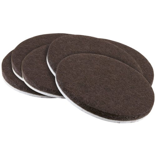 SOFTTOUCH 4723295N Heavy Duty 2 Inch Felt Furniture Pads to Protect Hardwood Floors from Scratches, Brown, 6 Count - color: Brown, size: 2 Inch (6 Count), style: Standard Pack