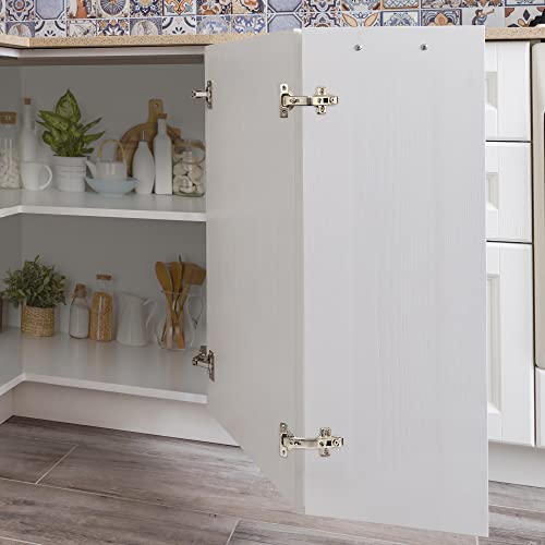 Ravinte 1 Pair 2 Pack Kitchen Cabinet Hinges, 135 Degree Kitchen Door Hinges Compatible with Lazy Susan Corner Cupboard，Full Overlay Face Frame Concealed Corner Cabinet Hardware - size: 135 Degree