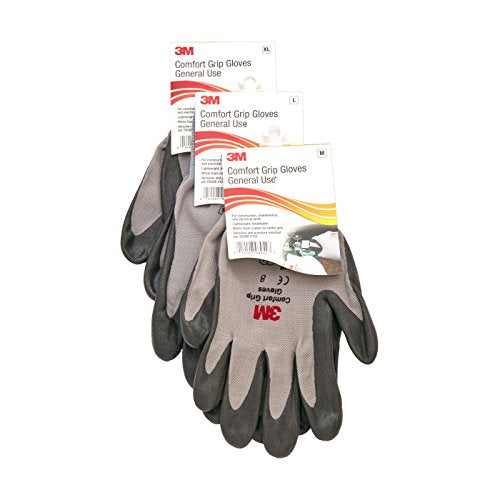 3M Comfort Grip Gloves - General Use - size: Large (Pack of 2)