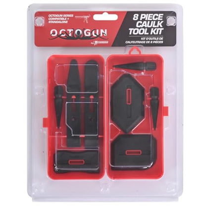 Newborn Octogun Complete Caulking Bundle | Pro Drip-Free Caulk Gun, Universal Silicone Sealant, 8-Piece Smoothing Tool Kit, and Caulk Removal Set | All-in-One Home Repair & Sealing Pack - style: Gun + Tools & Silicone Bundle