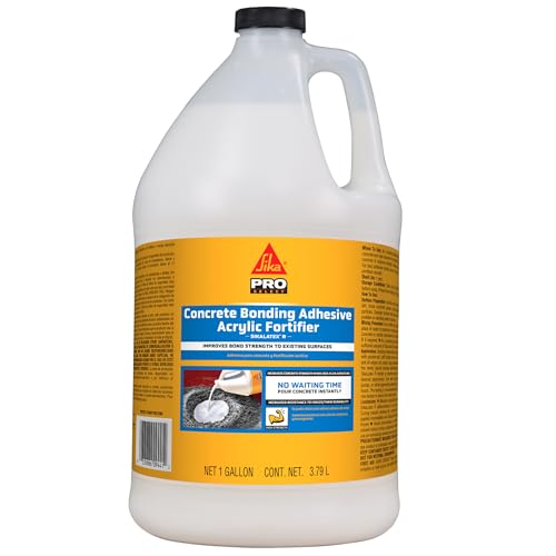 SIKA - SikaLatex R - Concrete Adhesive Glue, White - Admix for Portland-Cement Mortar/Concrete - Resistant to Freezing and thawing Damage - 1-Gallon (Pack of 1) - size: 128 Fl Oz (Pack of 1)