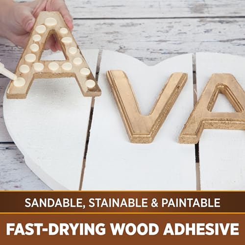 Aleene's DIY Wood Glue, Sandable, Stainable, Paintable Wood Bond, Permanent Hold, Nontoxic, Fast Drying, 4 fl oz 3-Pack - size: 4 fl oz - 3 Pack