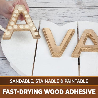 Aleene's DIY Wood Glue, Sandable, Stainable, Paintable Wood Bond, Permanent Hold, Nontoxic, Fast Drying, 4 fl oz 3-Pack - size: 4 fl oz - 3 Pack