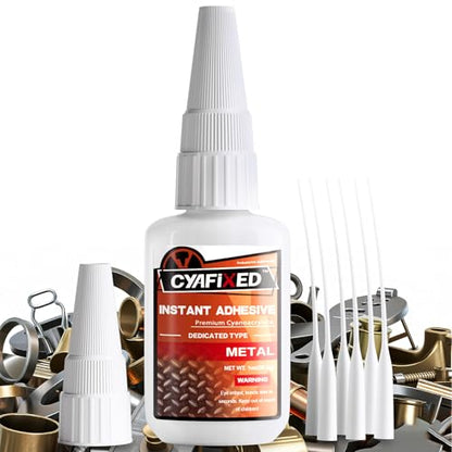 Metal Super Glue 28.3g 1oz, Thick Clear Instant Heavy Duty CA Glue Liquid for Metal Crafts Stainless Steel Aluminum, Strong Multifunctional Cyanoacrylate Adhesive for Glass Ceramic Plastic Wood Rubber - size: 1 oz, style: Metal