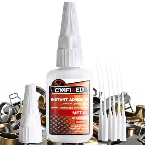Metal Super Glue 28.3g 1oz, Thick Clear Instant Heavy Duty CA Glue Liquid for Metal Crafts Stainless Steel Aluminum, Strong Multifunctional Cyanoacrylate Adhesive for Glass Ceramic Plastic Wood Rubber - size: 1 oz, style: Metal