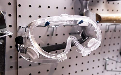 EyePRO Safety Glasses & Goggles Set, Clear Anti-Fog Lens, UV400 Protection, ANSI Z87.1 Certified, Adjustable, 6/12 Pack - style: Clear Lens 6 Pack Safety Goggle