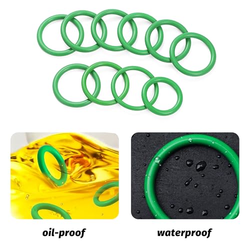 270PCS Seal Gasket Washer, Car Air Conditioning AC O Ring Kit, Seal O-Ring Assortment Kit, Universal Vehicle Repair Tool for Door, Window, Home Appliances (Green)