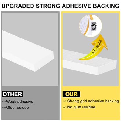 Foam Weather Stripping, 1 in x 1/4 in x 16.5Ft White Foam Insulation Tape, Tool-Free for Local Wide Medium Gap Sealing - color: White, size: 1 In x 1/4 In x 16.5Ft